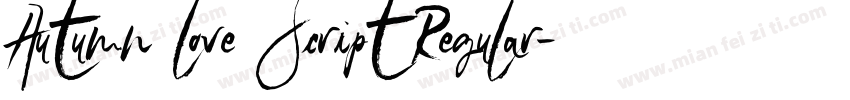 Autumn Love Script Regular字体转换